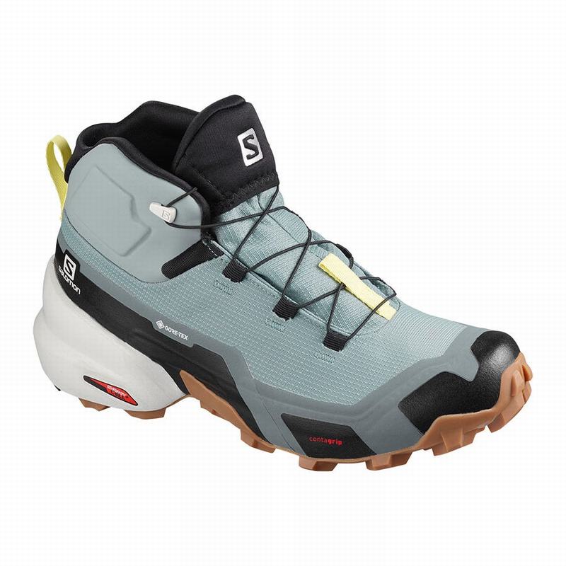 Salomon Singapore Womens Hiking Boots - CROSS HIKE MID GORE-TEX Green | 94168-EWIQ